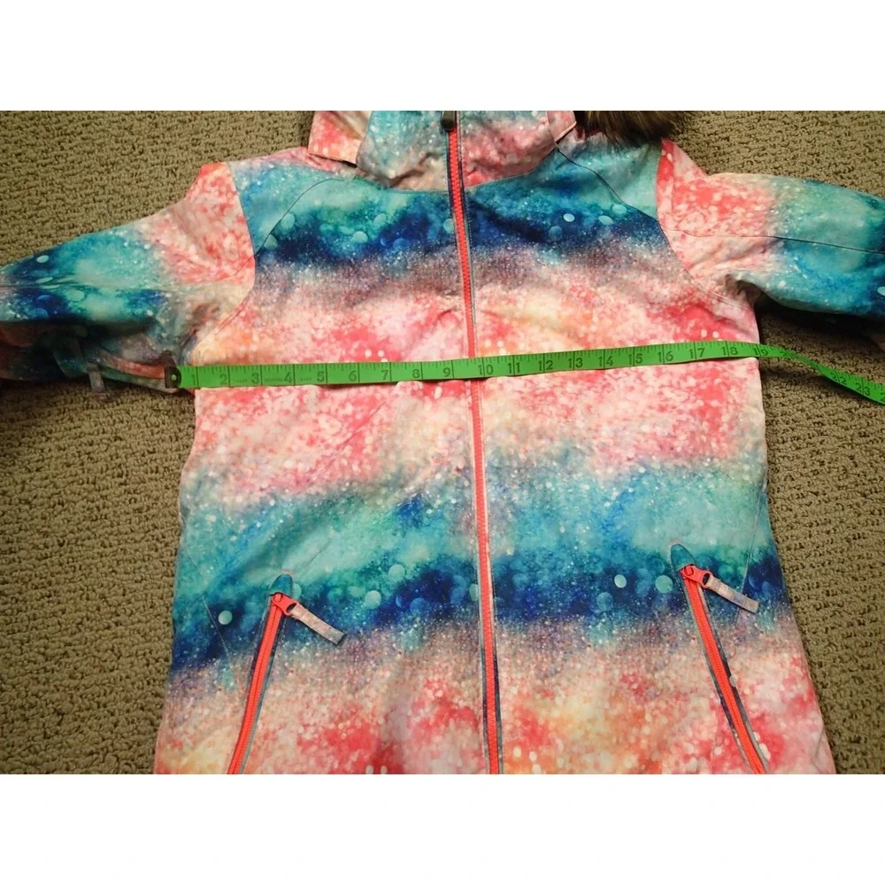 Roxy American Pie Girl Jacket Girls XL 14 Pink Blue Excellent DryFlight 10K Hood